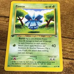 Pineco 61/75 Neo Discovery Regular 1st Edition Pokemon TCG Card NM Condition - Image 1