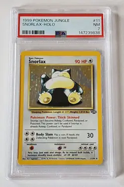 1999 Pokemon Snorlax Holo Jungle PSA 7 NM Card - Image 1