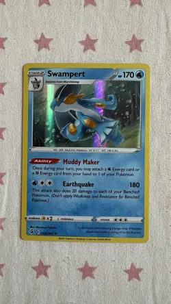 Swampert 064/264 Fusion Strike Holo Rare Pokemon TCG Card - Image 1
