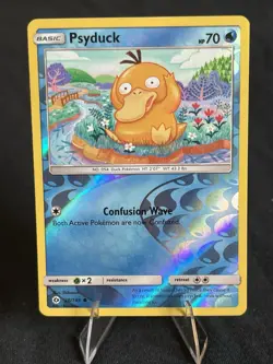 Psyduck Reverse Holo Common Card SM Base Set 28/149 LP+ Condition - Image 1