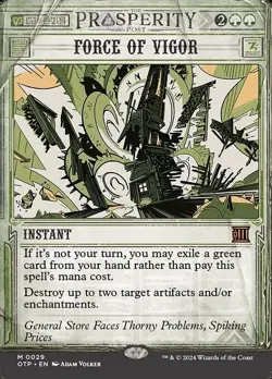 Force of Vigor - Outlaws of Thunder Junction (0029 MYTHIC Showcase) MtG TCG Card - Image 1