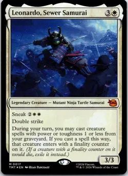 Leonardo, Sewer Samurai 0017 Teenage Mutant Ninja Turtles Foil NM - Image 1