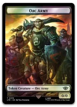 Orc Army (0019) // Food (0024) Double-Sided Token (Surge Foil) NM Lord of the Ri - Image 1