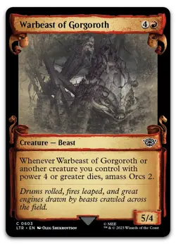 Warbeast of Gorgoroth (Showcase Scrolls) #603 NM Lord of the Rings LTR Magic MTG - Image 1