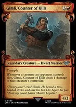 Gimli, Counter of Kills (LTR-580) - uncommon: (Showcase) - Foil Near Mint - Image 1