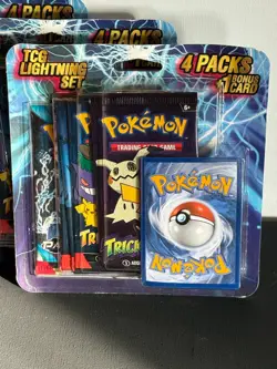 POKEMON LOT OF 3- 4 PACK Lightning Sets - Scarlet & Violet + 1 BONUS CARD - Image 2