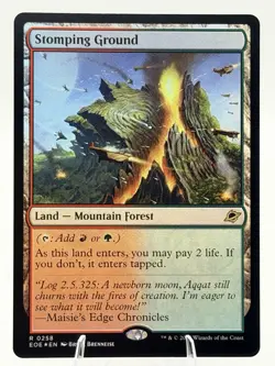 Stomping Ground FOIL 258 Edge of Eternities Shock Land MTG 2025 NM Pack Fresh - Image 1