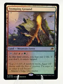 Stomping Ground FOIL 258 Edge of Eternities Shock Land MTG 2025 NM Pack Fresh - Image 2