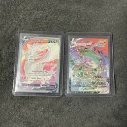 Reshiram V & Rayquaza VMAX Full Art Holo Pokemon Cards Lot Sword & Shield 2x - Image 1