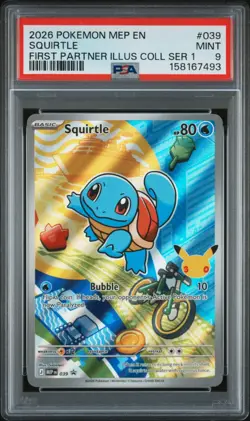 2026 POKEMON MEP EN-ME BLACK STAR PROMO #039 SQUIRTLE FIRST PARTNER ILLUS COLL S - Image 1