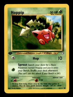 Hoppip 61/111 Common Neo Genesis Pokemon 1st Edition Near Mint - Image 1