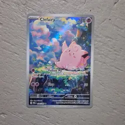 Pokemon TCG Clefairy 094/088 Paldean Fates Illustration Rare Holo Basic 70HP - Image 1