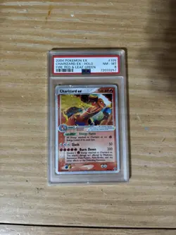 2004 POKEMON EX FIRE RED & LEAF GREEN #105 CHARIZARD EX-HOLO PSA 8 - Image 1