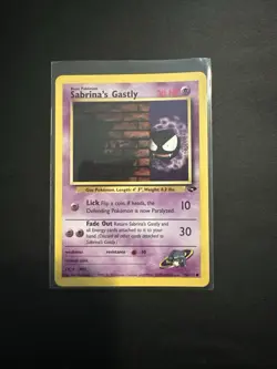 Sabrina's Gastly 96/132 Gym Challenge Unlimited Pokemon Card Common NM-Mint - Image 1
