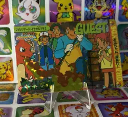 Pokemon Pikachu Holo Prism Vintage Pocket Monsters Vending Sticker 1998 Bandai - Image 2