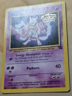 VINTAGE POKEMON BLACK STAR PROMO CARD TCG Game #3 MEWTWO (WB MOVIE) RARE WOTC ⭐ - Image 2
