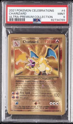 2021 POKEMON CELEBRATIONS ULTRA-PREMIUM COLLECTION #4 CHARIZARD PSA 9 - Image 1