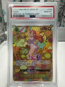 2024 ONE PIECE JAPANESE OP09-EMPERORS IN THE NEW WORLD #106 NAMI PSA 10 - Image 1