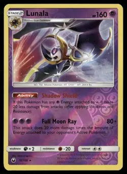 2018 Celestial Storm Set Pokemon Card 070 Lunala Reverse Foil LP - Image 1