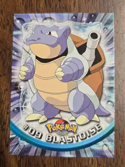 Topps Series 1 Blastoise 09 Light Play -Pokemon Card- Green Logo - Image 1