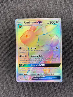 Pokemon Sun & Moon Base Set Umbreon GX 154/149 Secret Rare Rainbow Card - Image 1