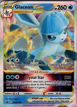 Glaceon VSTAR Promo SWSH: Sword & Shield Promo Cards SWSH197 NM - Image 1