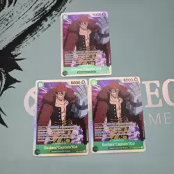 X3 OP01-051 Eustass Captain kid Super Rare English One Piece Cards - Image 1