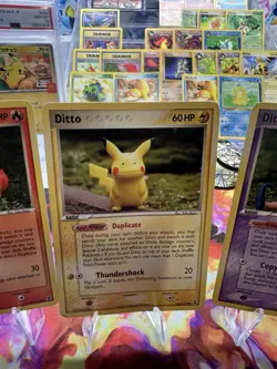 Ditto delta Species PIka Charmander Mr. Mime (3 Card Lot) Heavy Play! - Image 3