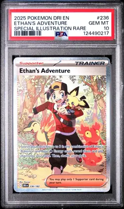 Ethan's Adventure - 236/182 - SIR - Destined Rivals - Pokemon Card - PSA 10 - Image 1