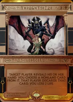 MTG English Thoughtseize NM Foil Amonkhet Invocations - Image 1