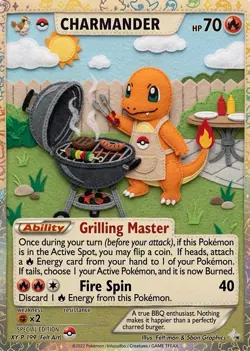 Limited Promo Felt Party: 3 Card Lot: Pikachu, Snorlax, Charmander Fan Art - Image 2
