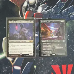 MTG Vilis Broker of Blood x1- -Core Set 2020 Promos-Lightly Played w bonus card - Image 2