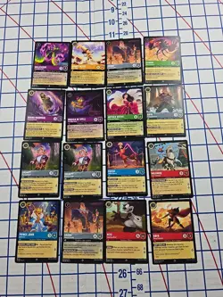 Disney Lorcana Card Lot Of 16 Super Rare - Image 1