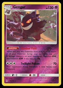 Gengar 70/214 Reverse Holo Rare Unbroken Bonds Pokemon Card - Image 1