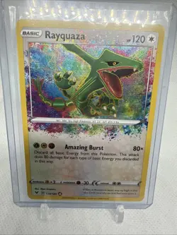 Pokemon TCG Rayquaza Vivid Voltage Holo Card 138/185 - Image 1
