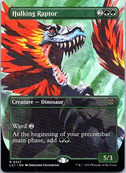 Hulking Raptor (Borderless) R The Lost Caverns of Ixalan 327 NM - Image 1
