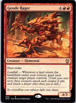 Geode Rager R Commander: Zendikar Rising 6 NM - Image 1