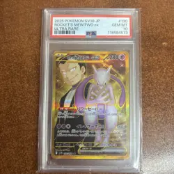 Pokemon Card Team Rocket's Mewtwo ex UR 130/098 sv10 GOTR JP PSA 10 - Image 1
