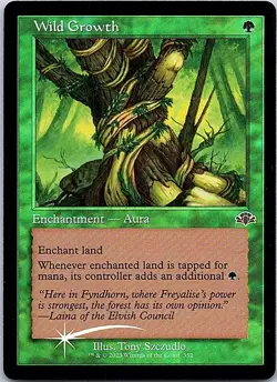 Wild Growth (Retro Frame) C Foil 7ED Dominaria Remastered 352 NM - Image 1