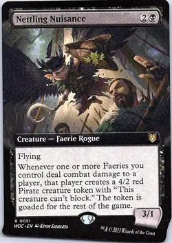 Nettling Nuisance (Extended Art) R Commander: Wilds of Eldraine 51 NM - Image 1