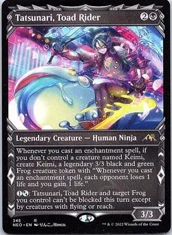 Tatsunari, Toad Rider (Showcase) R NEO Kamigawa: Neon Dynasty 345 NM - Image 1