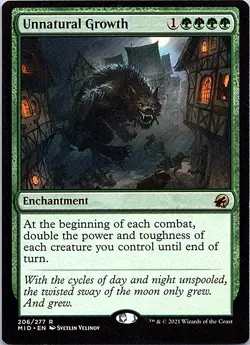 Unnatural Growth R BLC Innistrad: Midnight Hunt 206 NM - Image 1