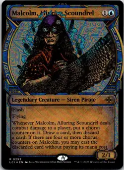 Malcolm, Alluring Scoundrel (Showcase) R The Lost Caverns of Ixalan Foil 293 NM - Image 1