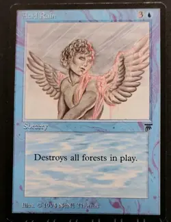 MTG Acid Rain Legends 1994 Rare Blue Sorcery Reseved List English - Image 2