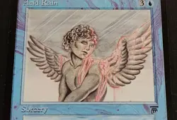 MTG Acid Rain Legends 1994 Rare Blue Sorcery Reseved List English - Image 3