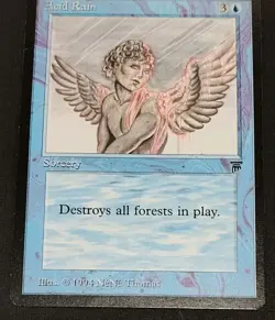 MTG Acid Rain Legends 1994 Rare Blue Sorcery Reseved List English - Image 4