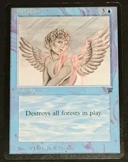 MTG Acid Rain Legends 1994 Rare Blue Sorcery Reseved List English - Image 5
