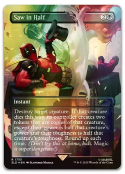 Saw in Half (Rainbow Foil) #1755 (NM) Secret Lair Drop SLD Magic MTG - Image 1