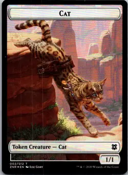 Cat Token T Foil Zendikar Rising 2 LP-NM - Image 1
