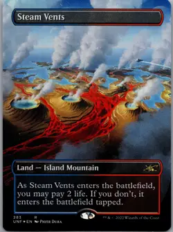 MTG Magic the Gathering Foil Steam Vents (283/689) Unfinity LP - Image 1